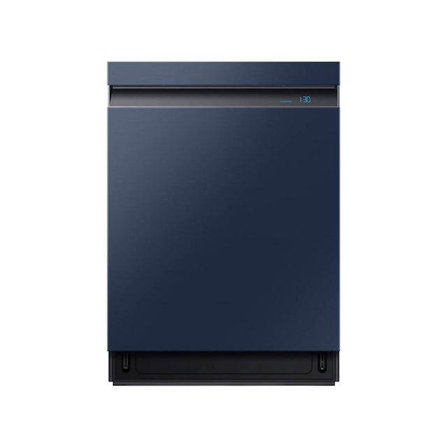 Samsung - Bespoke AutoRelease Dry, 3rd Rack, Ball Bearing Upper Rack, Stainless Steel Tub, 39 dBA - Navy Steel