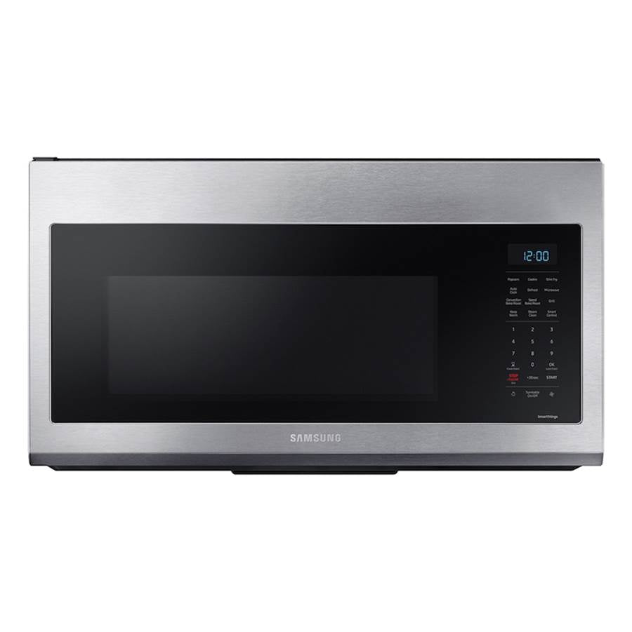 Samsung - Wi-Fi Enabled, Convection, Slim Fry, Ceramic Enamel Interior, 3-Speed, 300 cfm, 1.7 cu-ft - Stainless Steel