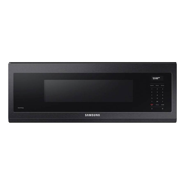 Samsung - Smart OTR with Wi-Fi, Voice Control and Superior Hood Performance and Power, Black Stainless Steel, 1.1 cu-ft - Black Stainless Steel