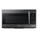 Samsung - New Handle, Ceramic Enamel Interior, Sensor Cook, 4-Speed, 400 cfm, 1.9 cu-ft - Black Stainless Steel