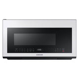 Samsung - Bespoke, Sensor Cook, Ceramic Enamel Interior, LED Cooktop Light, Glass Touch Controls, Simple Clean Filter, Recessed Handle, 2.1 cu-ft - White Glass