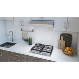 Four Burners, 1-12.5000 Btu Power Burner, 1-105000, 1-95000, 1-5000 Simmer, 24''