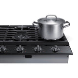 Five Burners, 1-19000 Power Burner, 1-13000 Power Burner, 2-9.50, 1-5000 Simmer, Illuminated Knobs, Aluminum Griddle, Wi-Fi, 30''