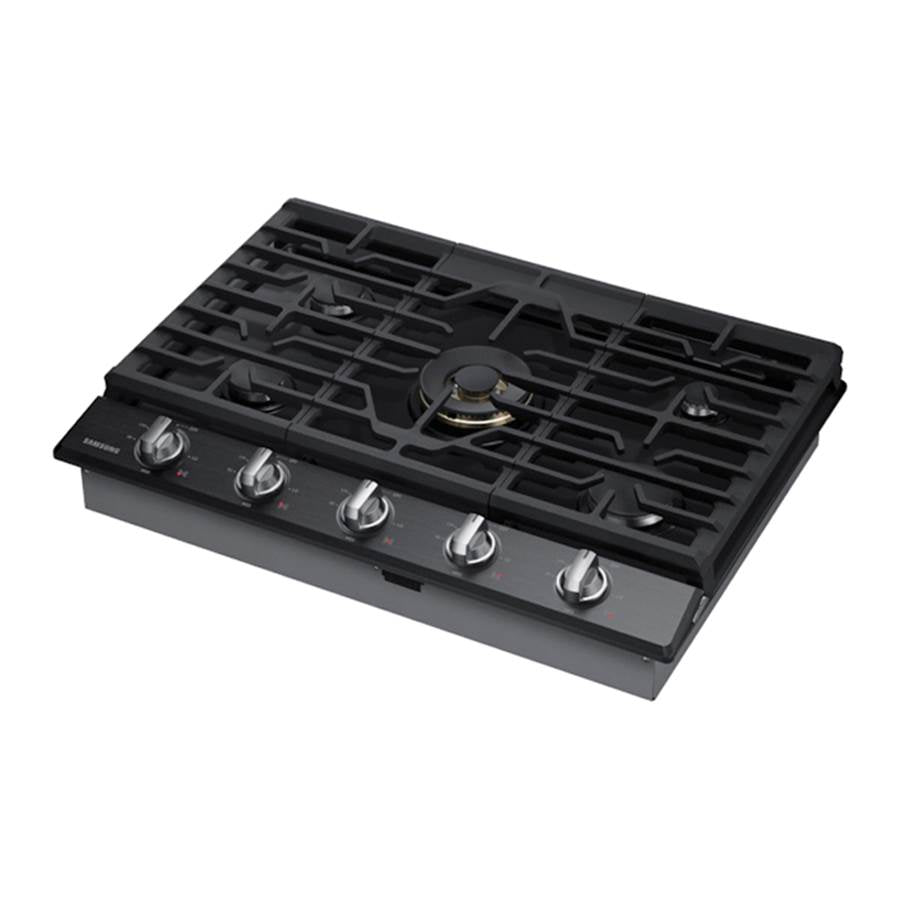 Five Burners, 1-22000 Dual Ring Brass, 1-13000 Power Burner, 2-9.5, 1-5000 Simmer, Illuminated Knobs, Die Cast Griddle, Wok Ring, Wi-Fi, 30''