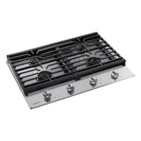 Four Burners, 1-17000 Power Burner, 1-13000, 1-9.5, 1-5000 Simmer, 30''