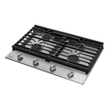 Four Burners, 1-17000 Power Burner, 1-13000, 1-9.5, 1-5000 Simmer, 30''