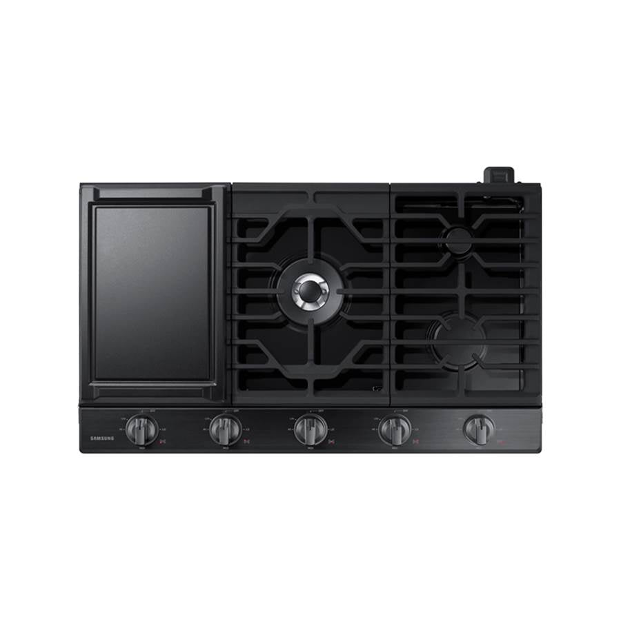 Five Burners, 1-19000 Power Burner, 1-13000 Power Burner, 2-9.50, 1-5000 Simmer, Illuminated Knobs, Aluminum Griddle, Wi-Fi, 36''