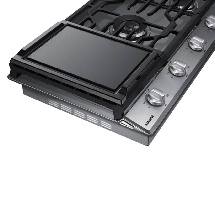 Five Burners, 1-19000 Power Burner, 1-13000 Power Burner, 2-9.50, 1-5000 Simmer, Illuminated Knobs, Aluminum Griddle, Wi-Fi, 36''