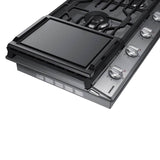 Five Burners, 1-19000 Power Burner, 1-13000 Power Burner, 2-9.50, 1-5000 Simmer, Illuminated Knobs, Aluminum Griddle, Wi-Fi, 36''