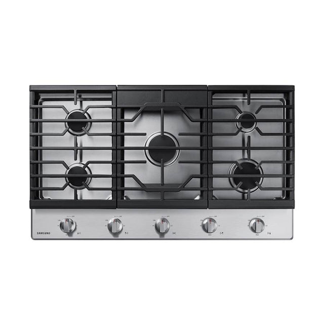 Samsung - Five Burners, 1-17000 Power Burner, 1-13000, 2-9.5, 1-5000 Simmer, 36'' - Stainless Steel
