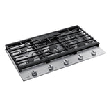Five Burners, 1-17000 Power Burner, 1-13000, 2-9.5, 1-5000 Simmer, 36''