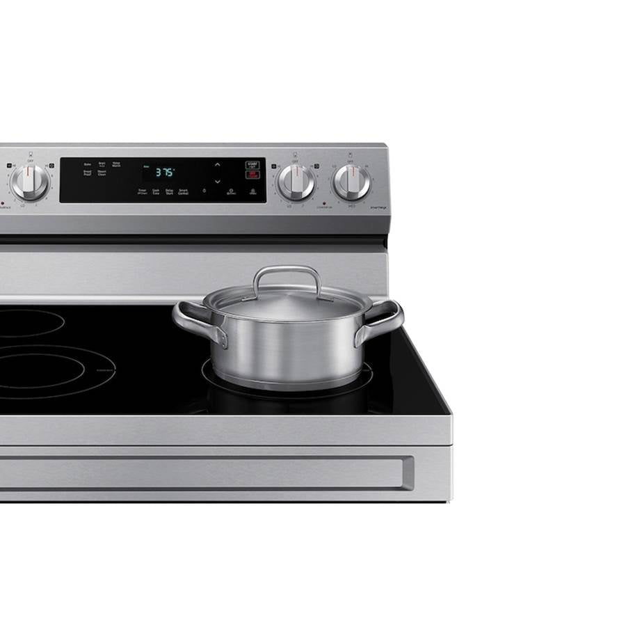 Electric Freestanding with 4 Element Cooktop and Steam Clean, 6.3 cu-ft