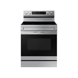 Samsung - Electric Freestanding with Air Fry (without Tray), 6.3 cu-ft - Black Stainless Steel