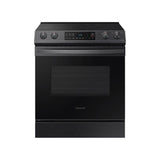 Samsung - Slide-In Electric, 6.3 cu-ft - Black Stainless Steel