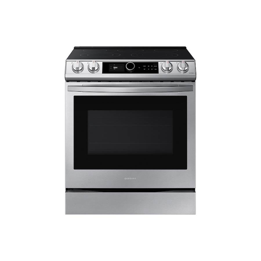 Samsung - Electric Slide-In with Smart Dial and Air Fry, 6.3 cu-ft - Stainless Steel