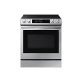 Samsung - Electric Slide-In with Smart Dial and Air Fry, 6.3 cu-ft - Stainless Steel
