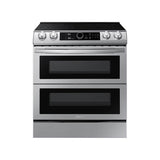 Samsung - Slide-In Electric with Flex Duo, Smart Dial and Air Fry, 6.3 cu-ft - Stainless Steel
