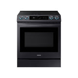 Samsung - Slide-In Induction with Smart Dial and Air Fry, 6.3 cu-ft - Black Stainless Steel