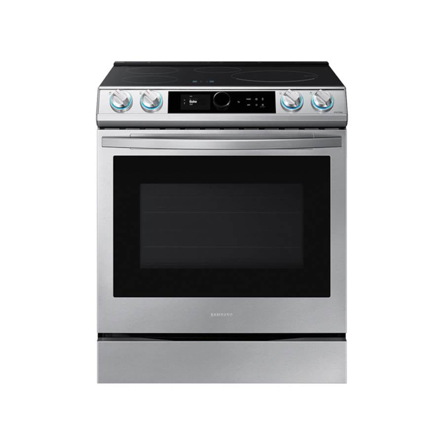 Samsung - Slide-In Induction with Smart Dial and Air Fry, 6.3 cu-ft - Stainless Steel