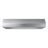 Samsung - Under Cabinet Exterior Venting, LED Lighting, Aluminum Mesh Filters, 250 cfm, 24'' - Stainless Steel