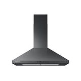 Samsung - Wall Mount Chimney Exterior Venting (Recirculating Capable), 390 cfm, LED Lighting, Aluminum Mesh Filters, 30'' - Black Stainless Steel