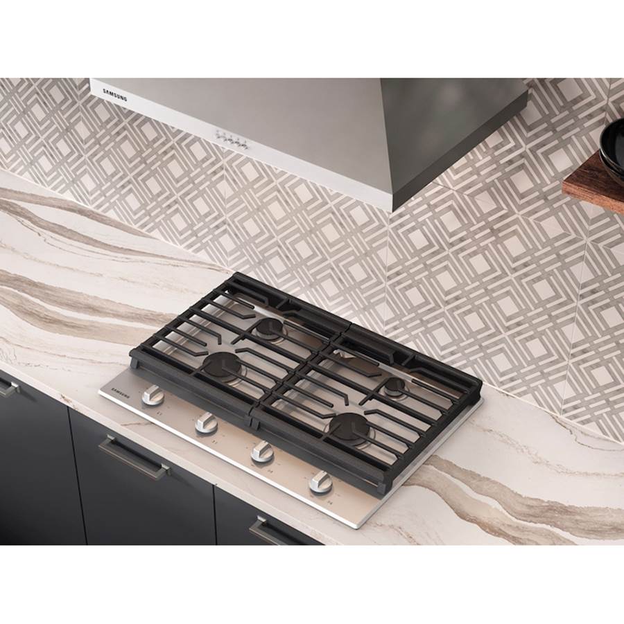 Wall Mount Chimney Exterior Venting (Recirculating Capable), 390 cfm, LED Lighting, Aluminum Mesh Filters, 30''