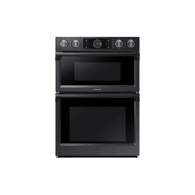 Samsung - Microwave Oven Combination, Steam Cooking, Flex Duo, Dual Fan True Convection Oven, Convection Microwave, Spotlight Lighting System, 30'' - Black Stainless Steel