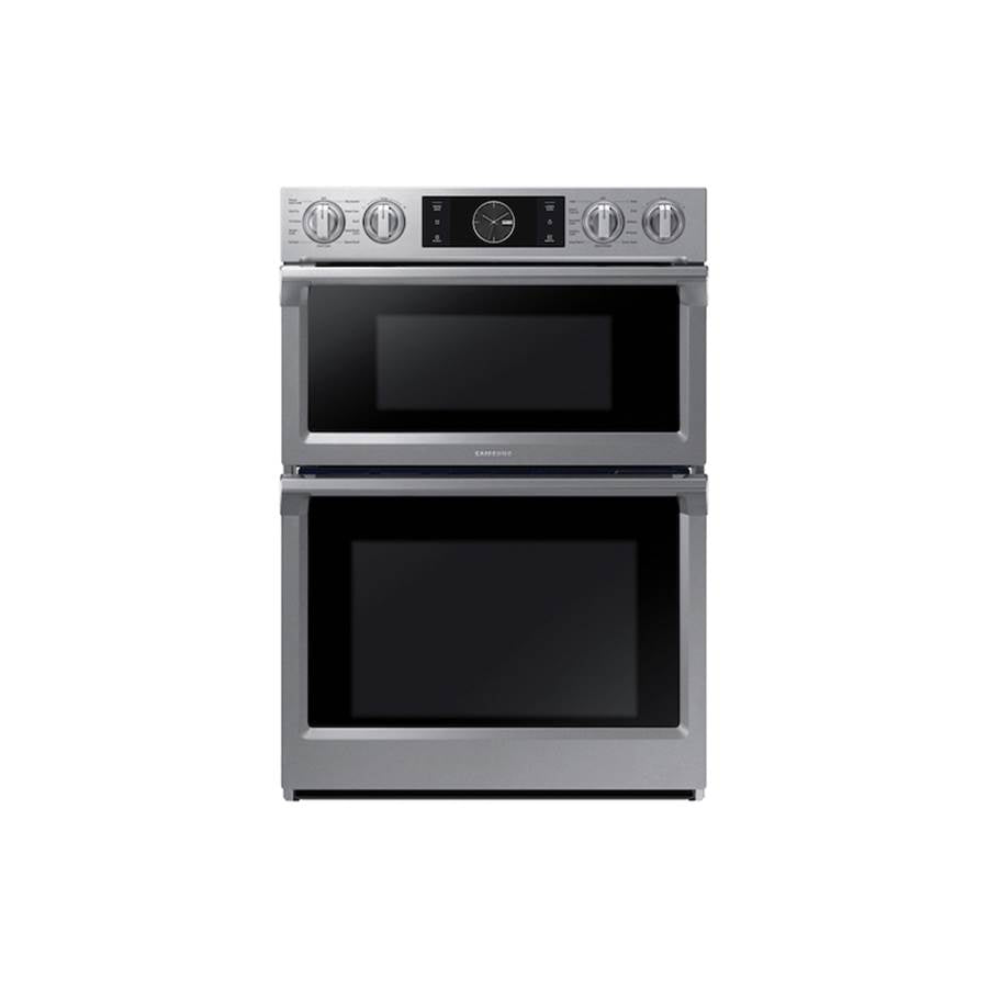 Samsung - Microwave Oven Combination, Steam Cooking, Flex Duo, Dual Fan True Convection Oven, Convection Microwave, Spotlight Lighting System, 30'' - Stainless Steel