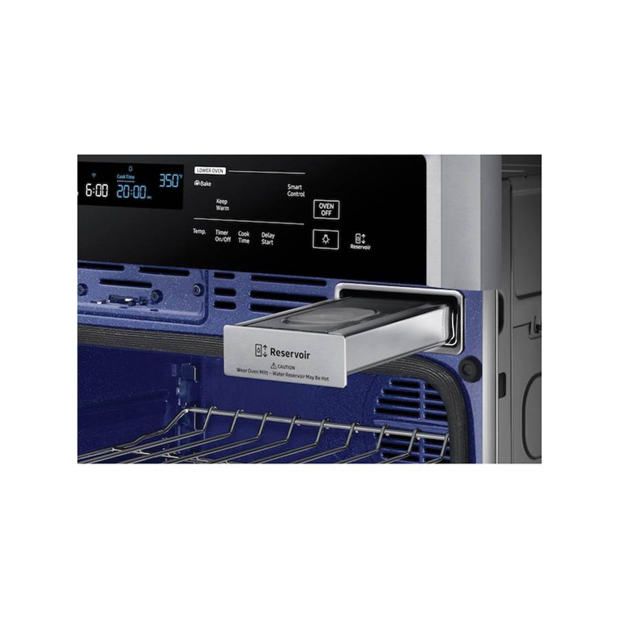 Double Oven, Steam Cooking, Dual Fan True Convection, Spotlight Lighting System, Backlit Touch Controls, Glide Rack (Upper), Wi-Fi, 5.1 cu-ft, 30''
