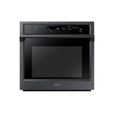 Samsung - Single Oven, Flex Duo, Knob LCD Interface, Steam Cooking, Dual Fan True Convection, Spotlight Lighting System, Glide Rack, Wi-Fi, 5.1 cu-ft, 30'' - Black Stainless Steel