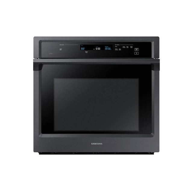 Samsung - Single Oven, Flex Duo, Knob LCD Interface, Steam Cooking, Dual Fan True Convection, Spotlight Lighting System, Glide Rack, Wi-Fi, 5.1 cu-ft, 30'' - Black Stainless Steel