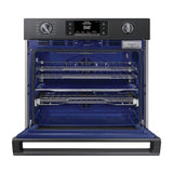 Double Oven, Steam Cooking, Dual Fan True Convection, Spotlight Lighting System, Backlit Touch Controls, Glide Rack (Upper), Wi-Fi, 5.1 cu-ft, 30''