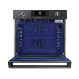 Double Oven, Steam Cooking, Dual Fan True Convection, Spotlight Lighting System, Backlit Touch Controls, Glide Rack (Upper), Wi-Fi, 5.1 cu-ft, 30''