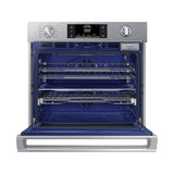 Double Oven, Steam Cooking, Dual Fan True Convection, Spotlight Lighting System, Backlit Touch Controls, Glide Rack (Upper), Wi-Fi, 5.1 cu-ft, 30''