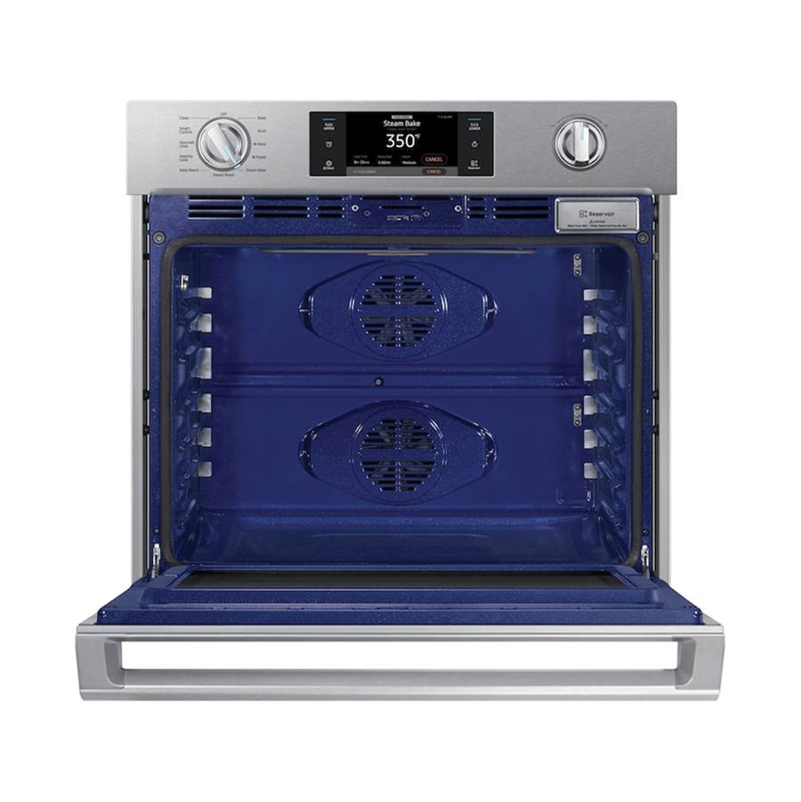 Double Oven, Steam Cooking, Dual Fan True Convection, Spotlight Lighting System, Backlit Touch Controls, Glide Rack (Upper), Wi-Fi, 5.1 cu-ft, 30''