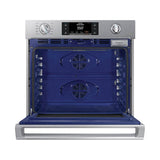 Double Oven, Steam Cooking, Dual Fan True Convection, Spotlight Lighting System, Backlit Touch Controls, Glide Rack (Upper), Wi-Fi, 5.1 cu-ft, 30''