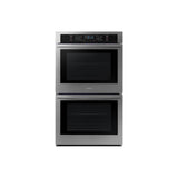 Samsung - Double Oven, Thermal, Self-Clean Steam Clean, Halogen Lighting System, Glass Touch Controls, 2-Wire Racks (Upper and Lower), Wi-Fi, 5.1 cu-ft, 30'' - Stainless Steel