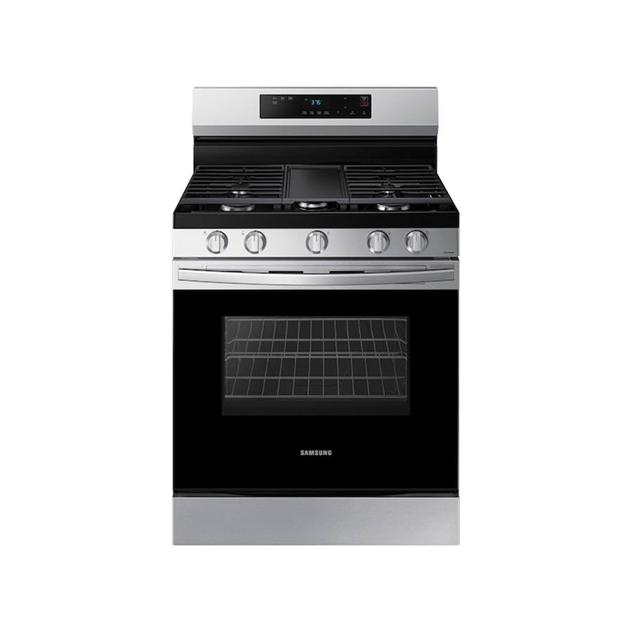 Samsung - Gas Freestanding with Griddle, 6 cu-ft - Stainless Steel