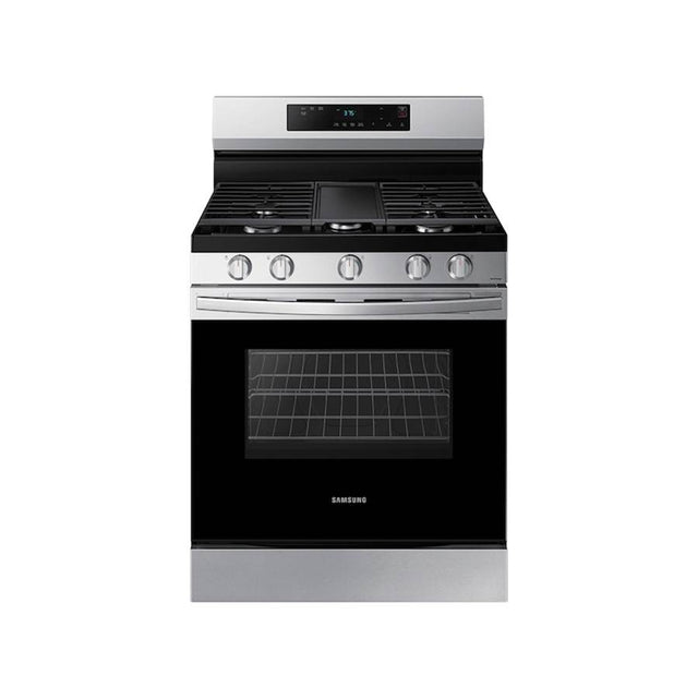 Samsung - Gas Freestanding with Griddle, 6 cu-ft - Stainless Steel