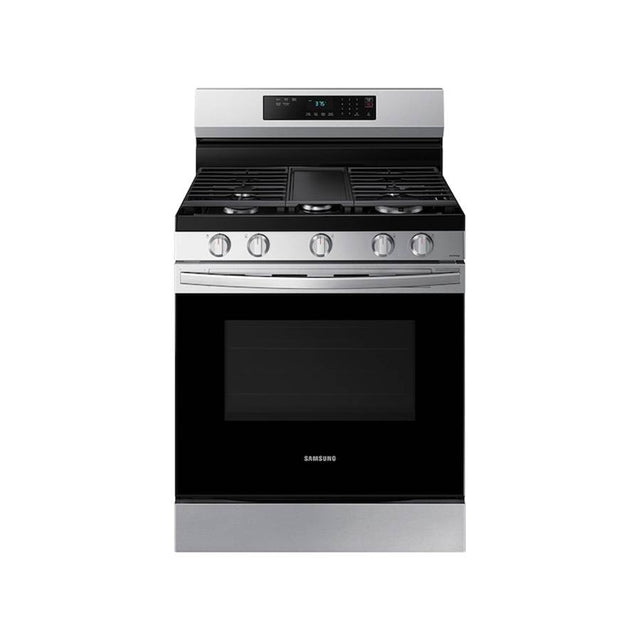 Samsung - Gas Freestanding with Griddle and Self Clean, 6 cu-ft - Stainless Steel