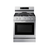 Samsung - Gas Freestanding with Air Fry (Tray) and Stainless Cooktop, 6 cu-ft - Stainless Steel
