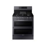 Samsung - Gas Freestanding with Flex Duo and Air Fry (Tray), 6 cu-ft - Black Stainless Steel