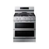 Samsung - Gas Freestanding with Flex Duo and Air Fry (Tray), 6 cu-ft - Stainless Steel