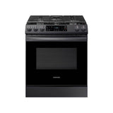 Samsung - Gas Slide-In, 6 cu-ft - Black Stainless Steel