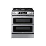 Samsung - Gas Slide-In with Flex Duo, Smart Dial and Air Fry, 6 cu-ft - Stainless Steel