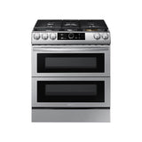 Samsung - Dual Fuel Slide-In with Flex Duo, Smart Dial and Air Fry, 6 cu-ft - Stainless Steel