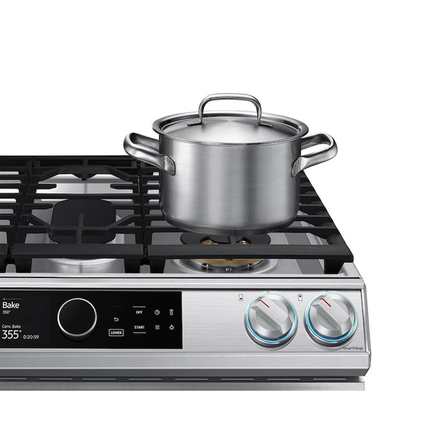 Dual Fuel Slide-In with Flex Duo, Smart Dial and Air Fry, 6 cu-ft