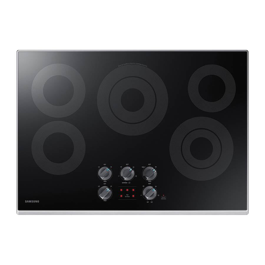 Samsung - 5 Elements, 30'', 1''-6'', 9'' Rapid Boil, 1''-8'', 5'', 2-7'', 1''-6'', Illuminated Knobs, Wi-Fi - Stainless Steel