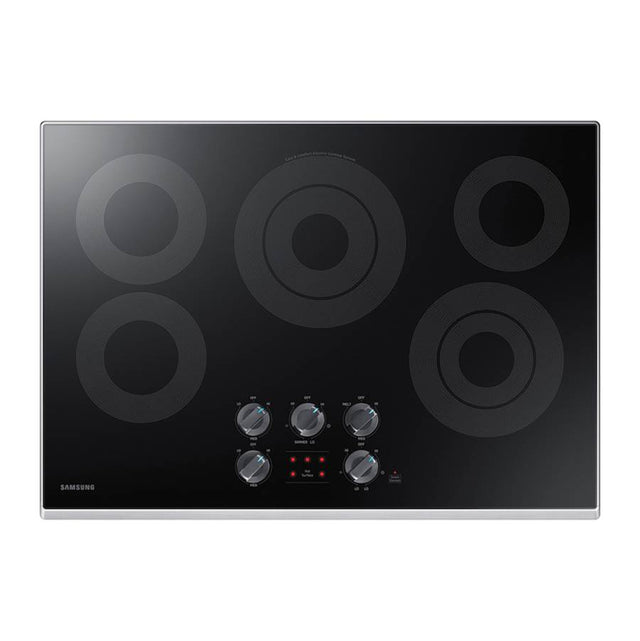 Samsung - 5 Elements, 30'', 1''-6'', 9'' Rapid Boil, 1''-8'', 5'', 2-7'', 1''-6'', Illuminated Knobs, Wi-Fi - Stainless Steel