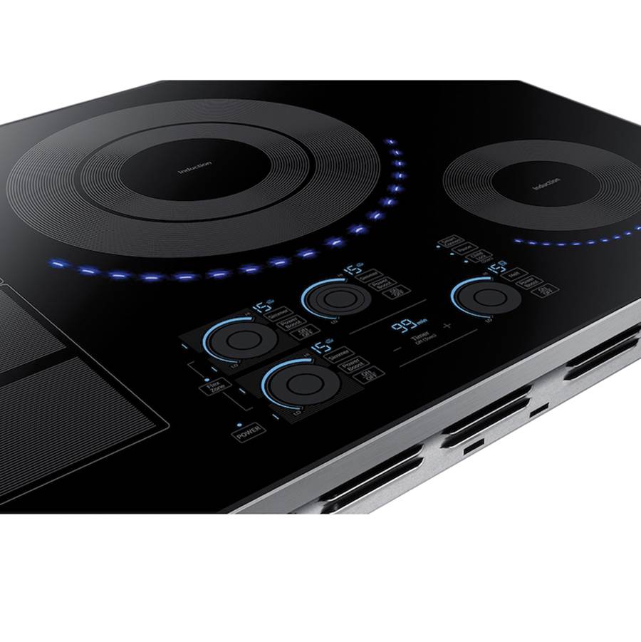 Induction Cooktop, Flex Zone, 30'', 1''-7'', 11'' Dual (4800K Boost), 1''-6'' (1800K Boost), Virtual Flame, Magnetic Knob, Tap Touch, Wi-Fi